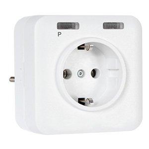 RCP22E5001A01-K, Steckdosen-Empfänger Heizung, Easywave, 230V, 1x Schließer, potenzialbehaftet, D/A/NL/S/N, weiß