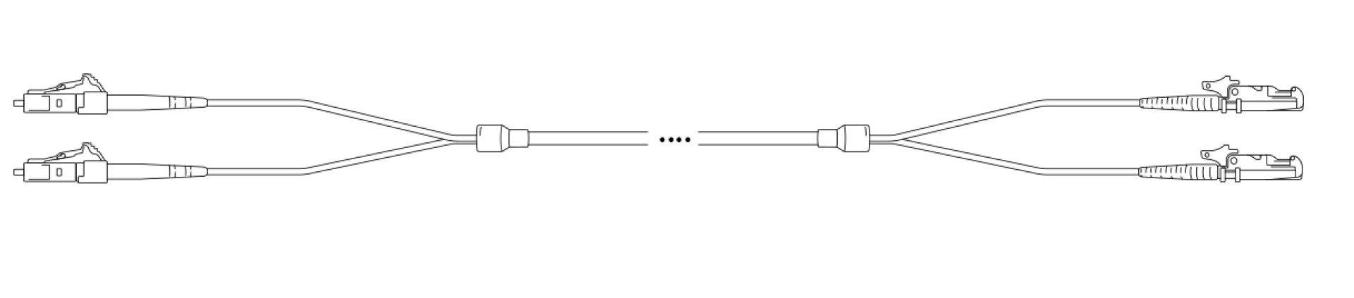 O6713.1OM3, Breakout I-V(ZN) HH OM3 50/125µm LC/E2000® 4G 1,0m