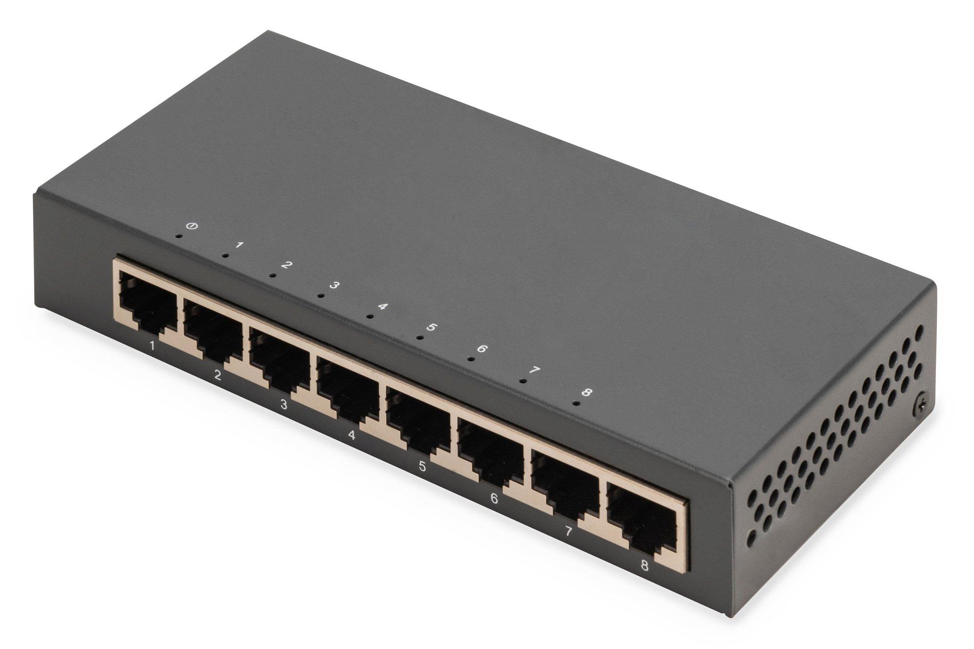 DN-80066-1, Desktop Netzwerk-Switch, 8-Port Gigabit, Unmanaged