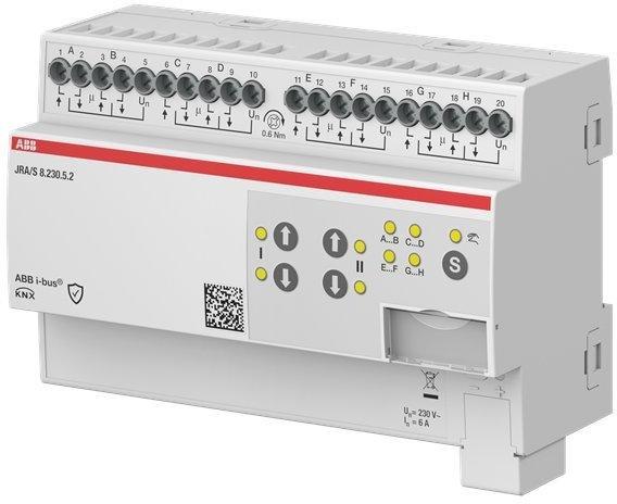 JRA/S8.230.5.2, Jalousieaktor 8-fach 230V, manuelle Bedienung und auto. Fahrzeitermittlung