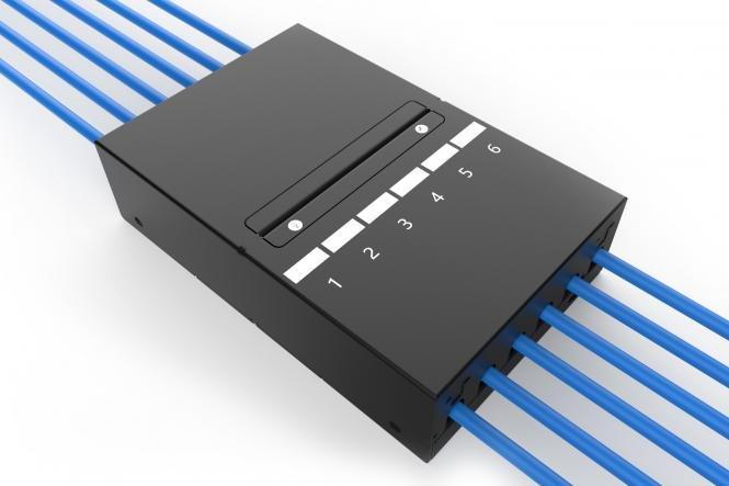 DN-93708-6, Konsolidierungspunkt-Box, 6 Ports Keystone-Module