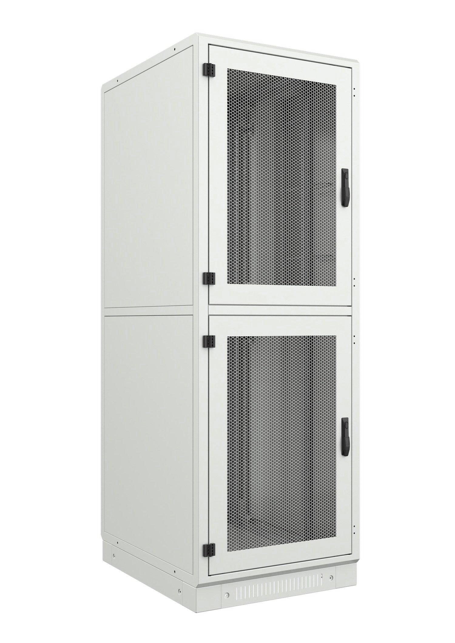 RS18, Colocation Schrank mit 2 Fächern, 2x20 HE, perforiert 1-tlg.; perforiert 2-tlg.