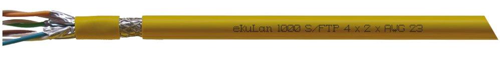 ekuLan1000, Cat.7, 4x2xAWG23/1, gelb, 1000m, Dca, Kat.7 Installationskabel ekuLan 1000, Innenverkabelung, AWG23/1