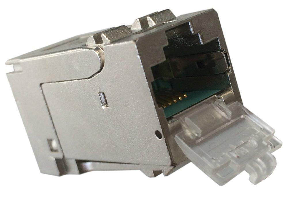 RJ45 - PVP Keystone Modul, Kat6A Serie E-StonePre., RJ45 Keystone Modul eku E-Stone Premium, Innenbreich, Kat.6A (ISO/IEC 11801 am2 Ed. 2.0)