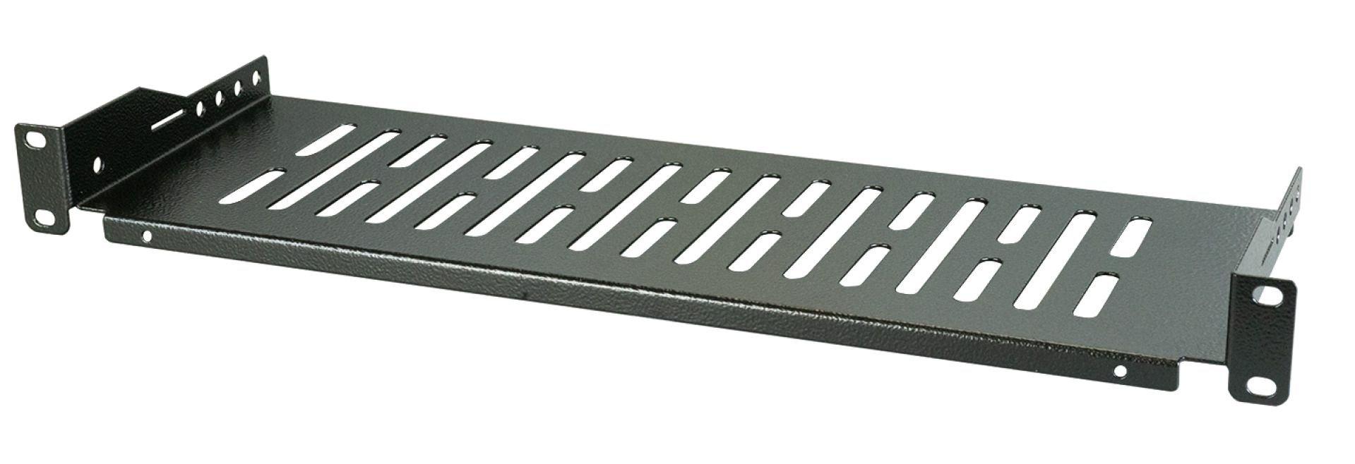 NNCZFB1HE250SW.01, 19 1HE Fachboden, Tiefe 250 mm, Traglast 10 kg, Farbe schwarz