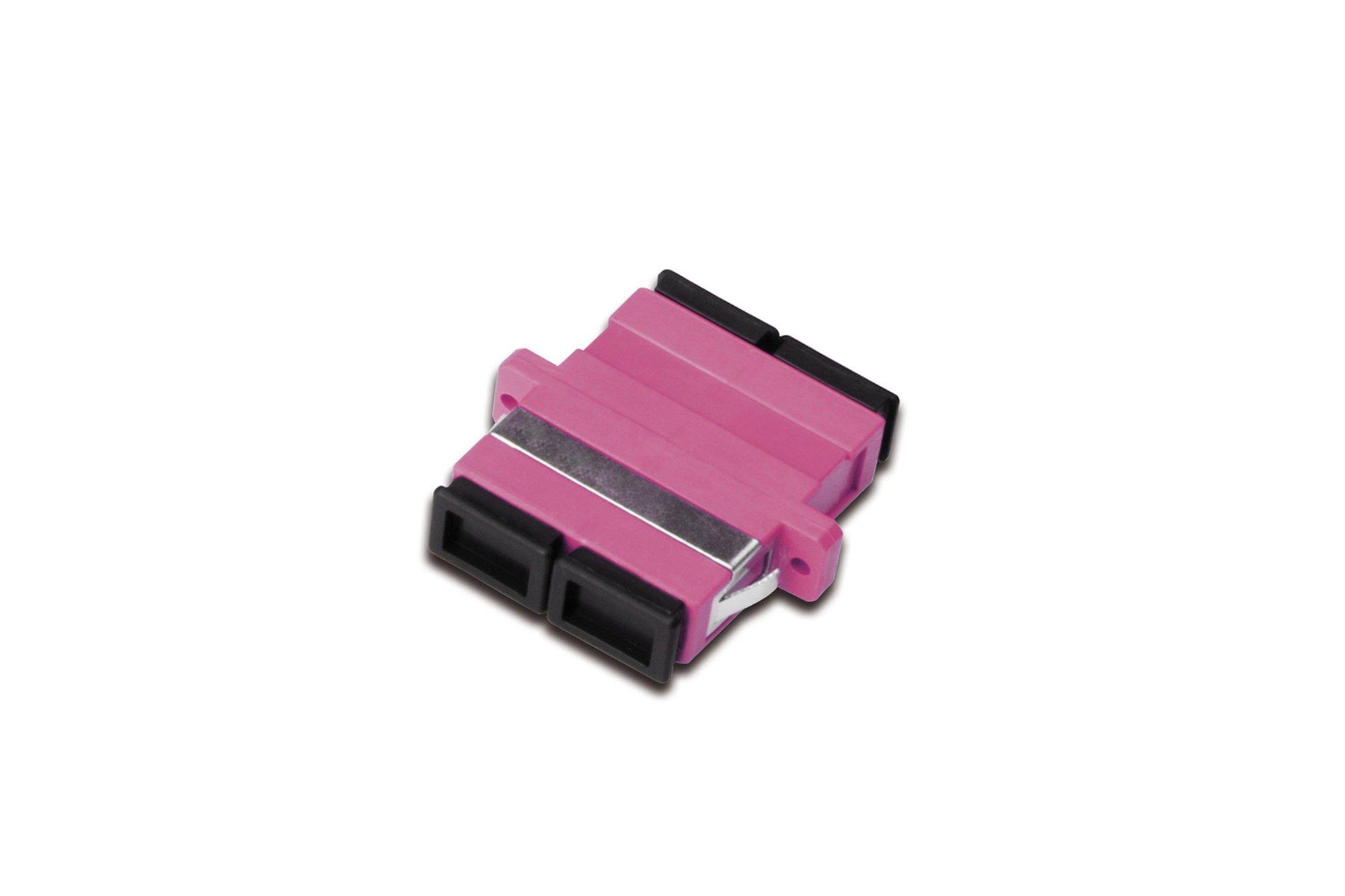 NFOKUSCSCDXOM4.02, Kupplungen SC-SC, Multimode OM4, duplex Keramik,  Kunststoffgehäuse, Farbe violett