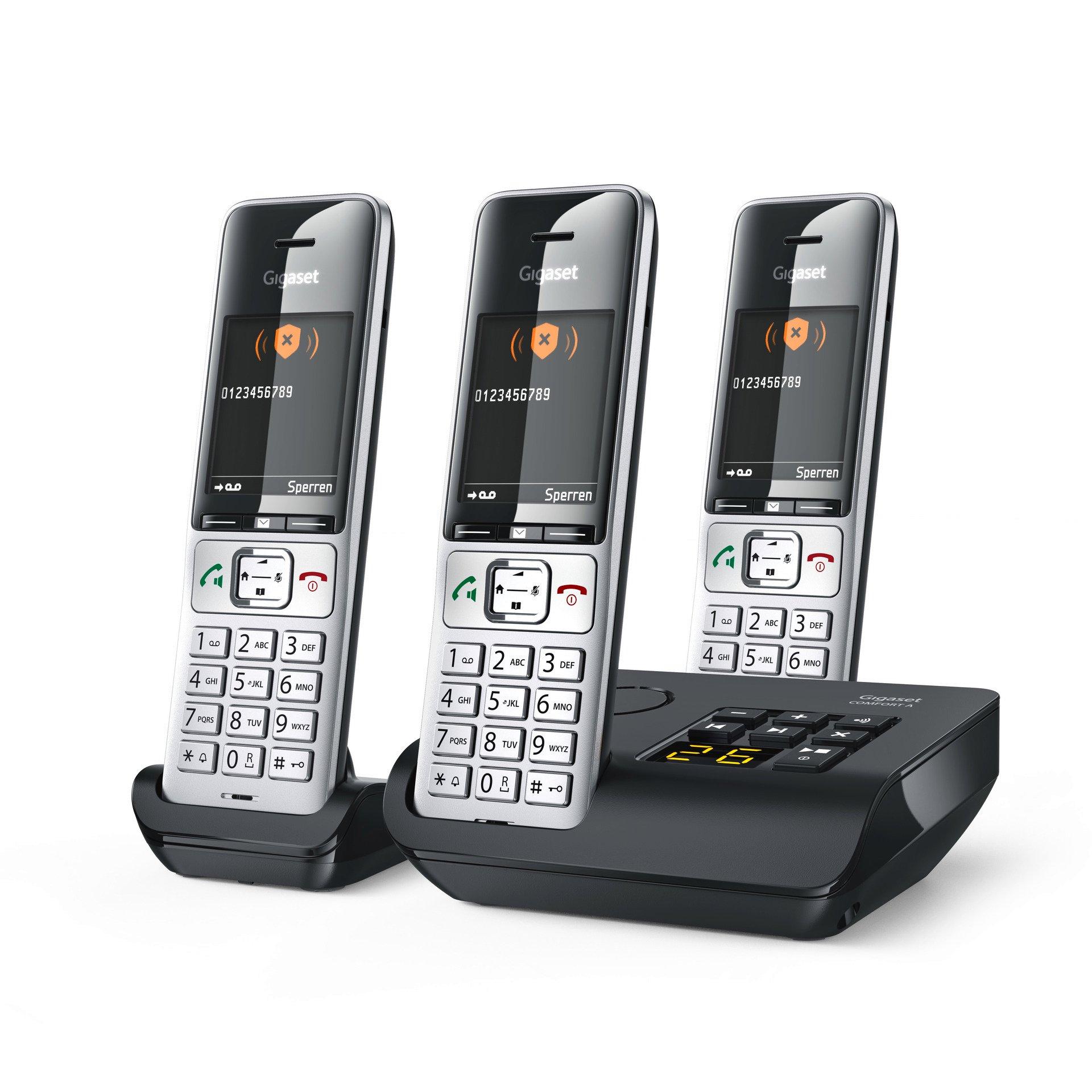 L36852-H3023-B111, Gigaset COMFORT 500A Trio silver-black