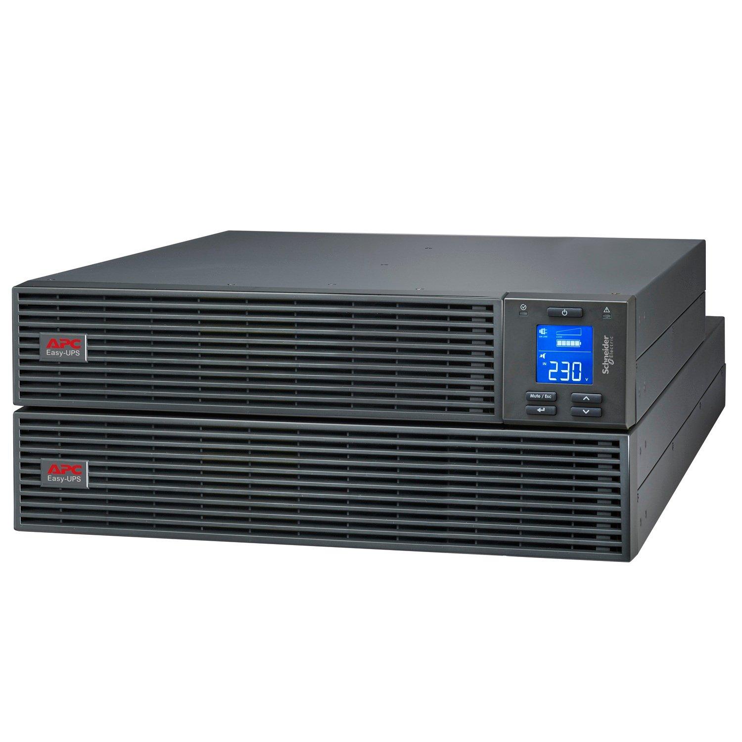 SRV2KRILRK-E, APC Easy UPS On-Line, 2000VA/1800W, 230V, Rackmontage 4HE, 4x IEC C13 Ausgänge, Intelligenter Kartensteckplatz, LCD, verlängerte Laufzeit, mit Rackkit