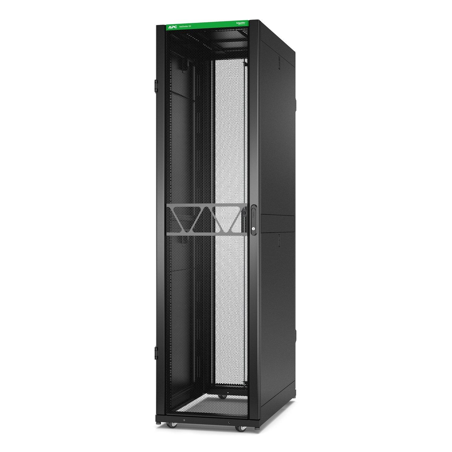 AR3107B2, APC NetS HElter SX Server Rack Gen 2, 48 HE, 2258H x 600W x 1070D mm, mit Seitenwänden, Schwarz