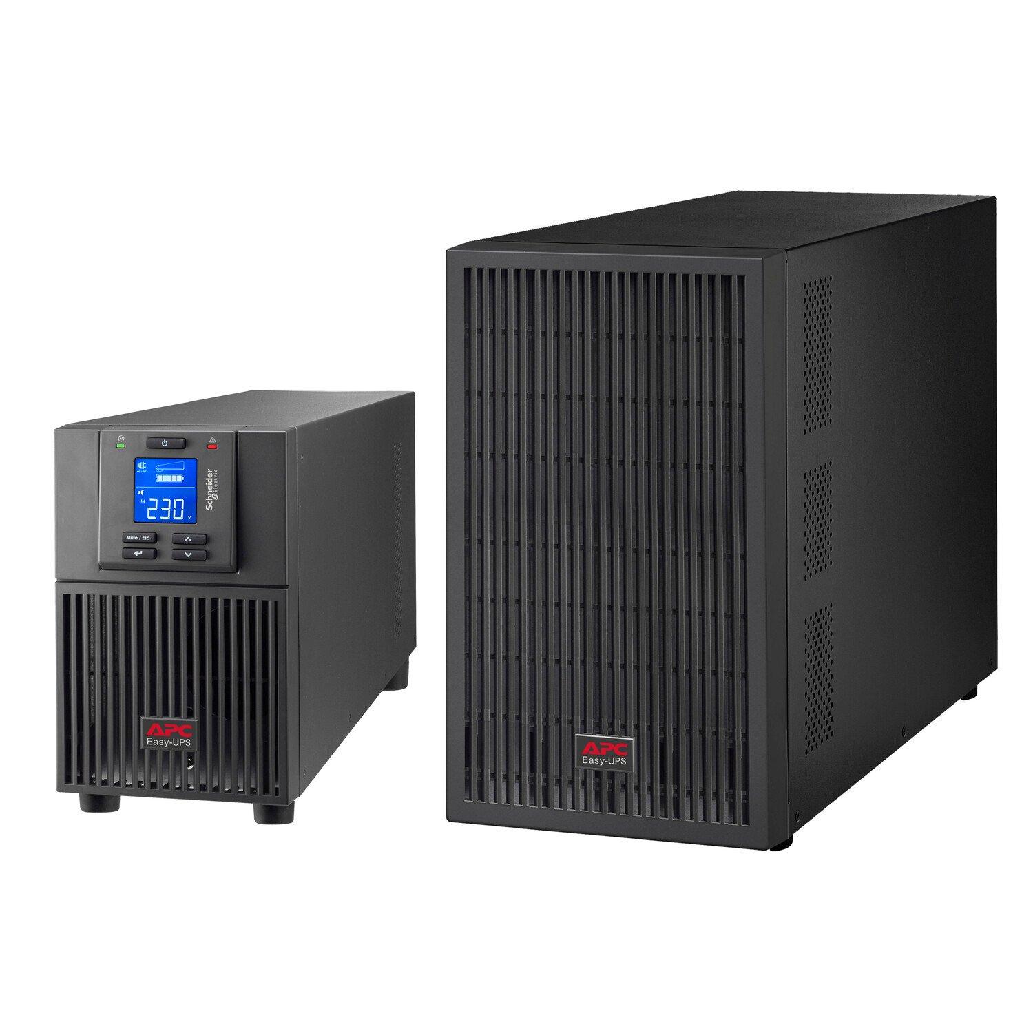 SRV3KIL-E, APC Easy UPS On-Line, 3kVA/2700W, 230V, Tower, 6x IEC C13 + 1x IEC C19 Ausgänge, Intelligenter Kartensteckplatz, LCD, verlängerte Laufzeit