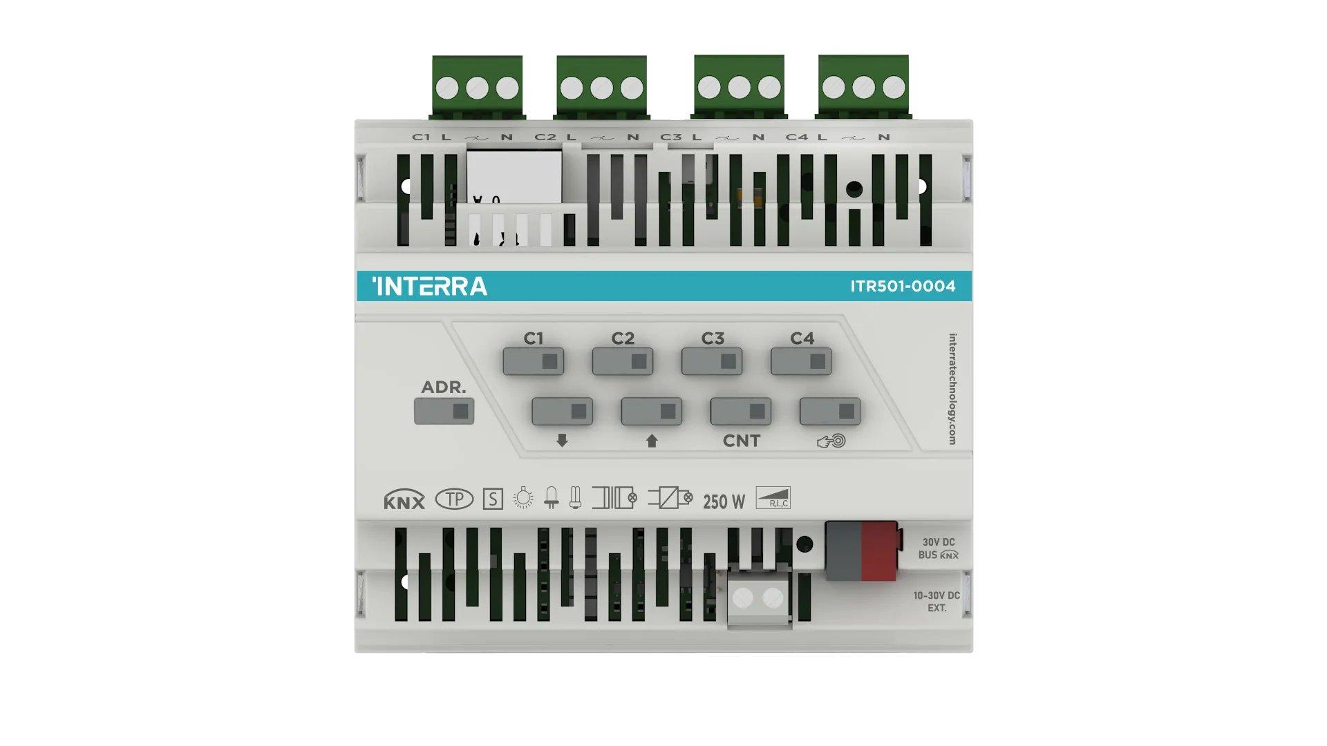 ITR501-0004, Interra KNX Universal-Dimmaktor – 4-Kanal