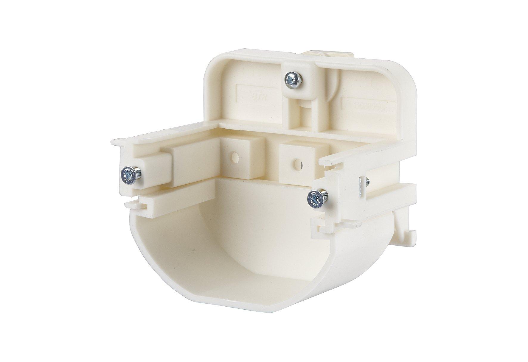 1308895021-I, Montagehalter für Anschlussdosen Tragschienenbefestigung - Einbau waagrecht 50 mm, mit Trennschale