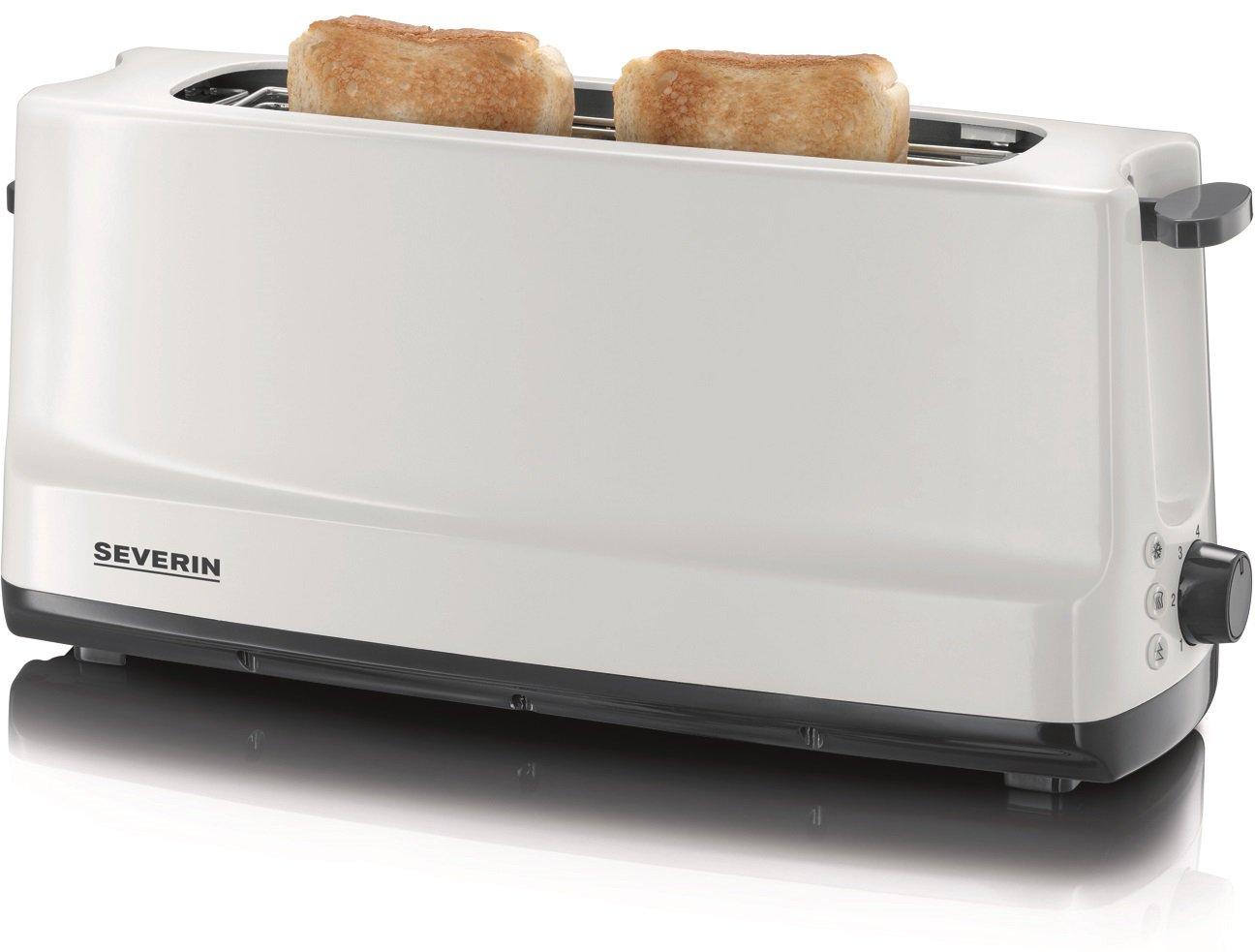 AT2232, Langschlitztoaster, ca. 800 W,  2 Scheiben, integrierter Brötchen-Röstaufsatz, Defroster-Stufe - Aufwärm-Stufe - Auslösetaste jeweils mit Kontrollleuc