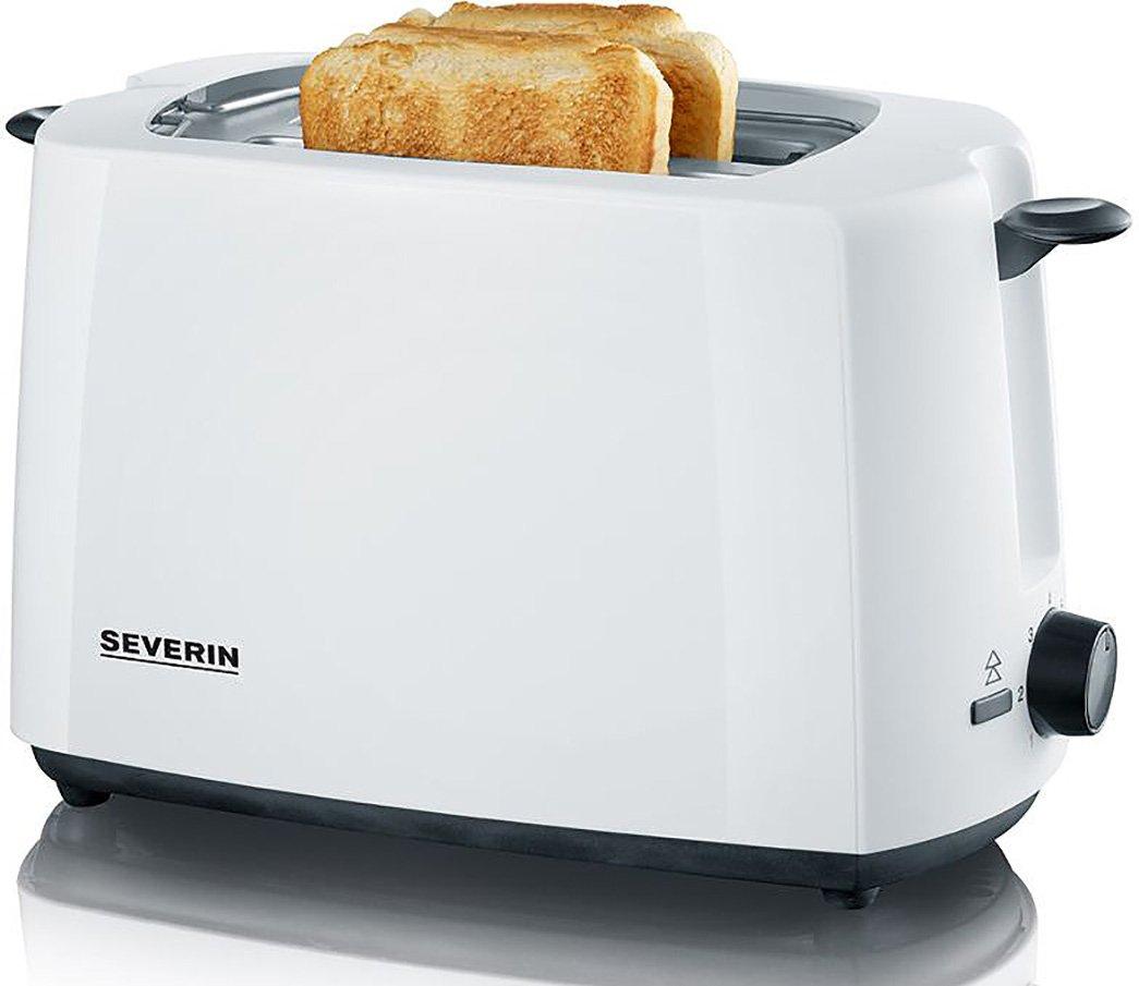 AT2286, Toaster, ca. 700 W, integrierter Brötchen-Röstaufsatz, einstellbarer Bräunungsgrad, weiß-schwarz