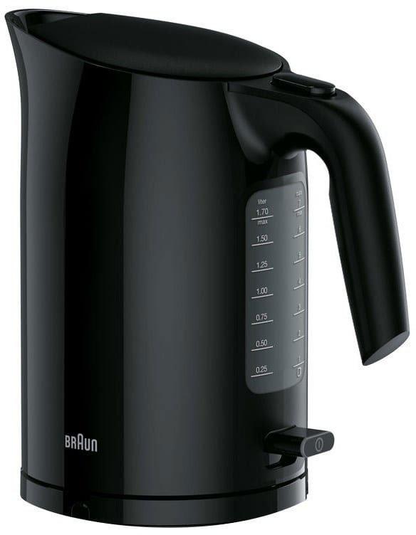 WK 3110 BK, Wasserkocher PUREASE 3.000 W, schwarz, 1,7 l Fassungsvermögen, Schnellkochsystem 35 Sek., 3-Wege Sicherheitssystem, Kontrollleuchte, Anti-Kalk-Filter,