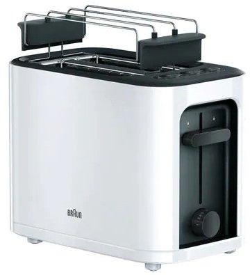 HT 3010 WH, PUREASE 1.000 W, Doppelschlitztoaster, weiß, automatische Brotzentrierung, Auftaufunktion, Stopptaste, Aufwärmfunktion, wärmeisoliertes Gehäuse, Krüme