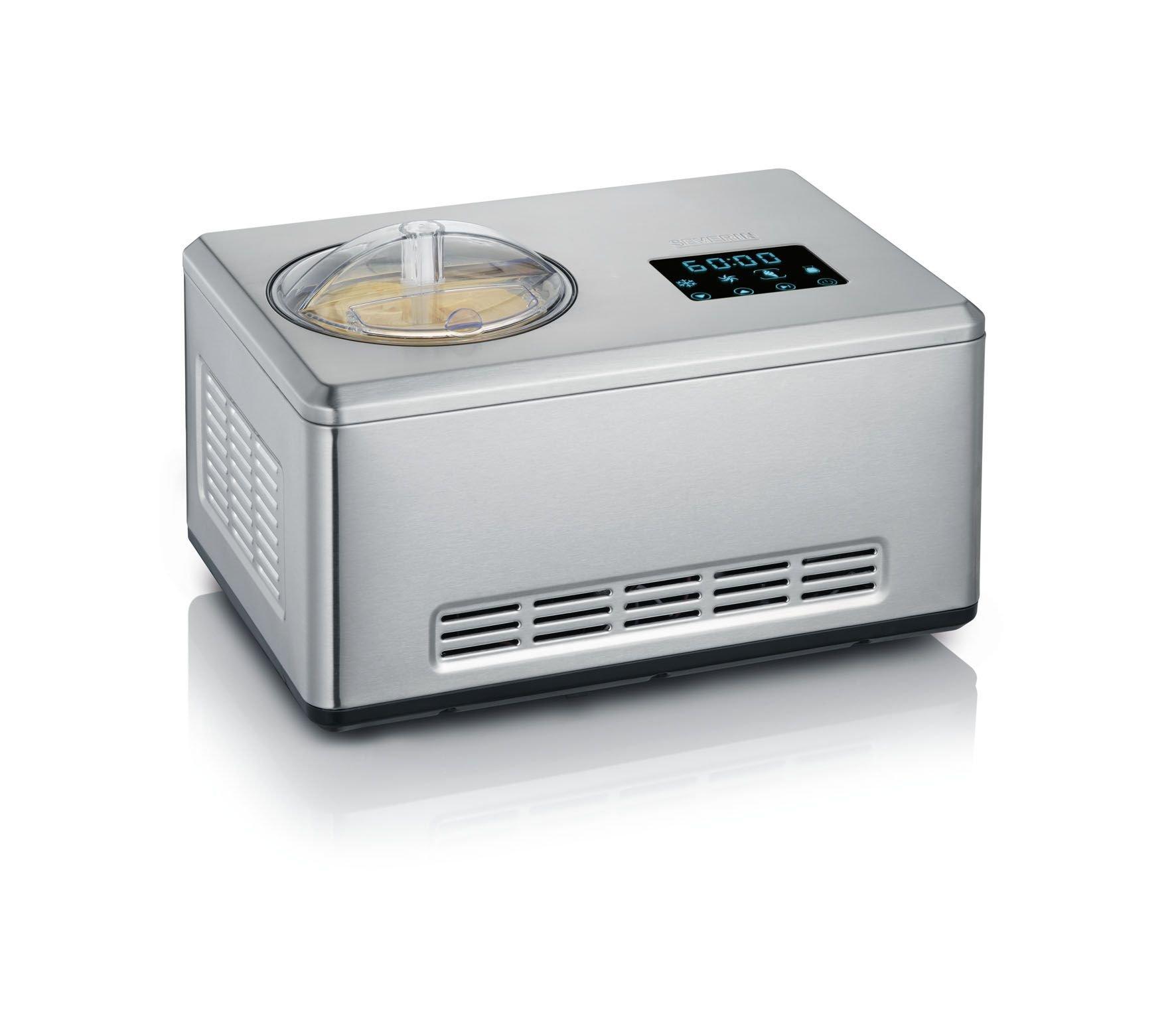 EZ7405, Eismaschine mit Kompressor, 2.0l Fassungsvermögen, hochwertiges Volledelstahl-Gehäuse, innovative Joghurt-Funktion, moderne und übersichtliche Touch-B