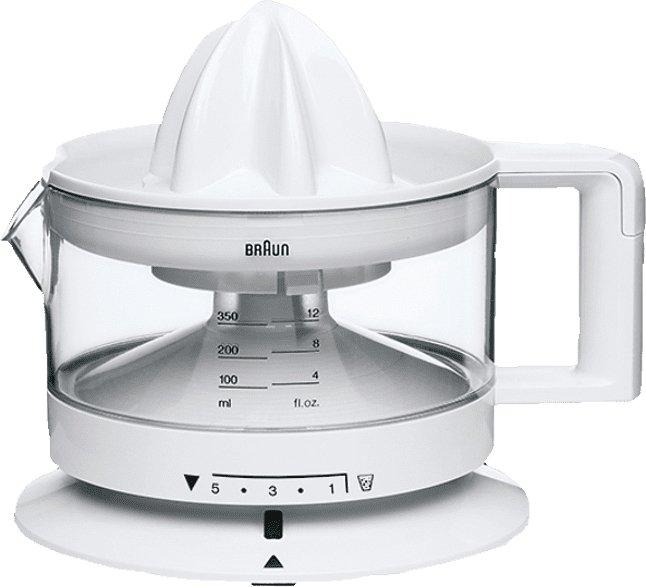 CJ 3000 WH, Zitruspresse TRIBUTE COLLECTION 350 ml Fassungsvermögen, weiß, Saftbehälter mit Mess-Skala, Start-/Stopp-Automatik, links- /rechtsdrehender Presskegel