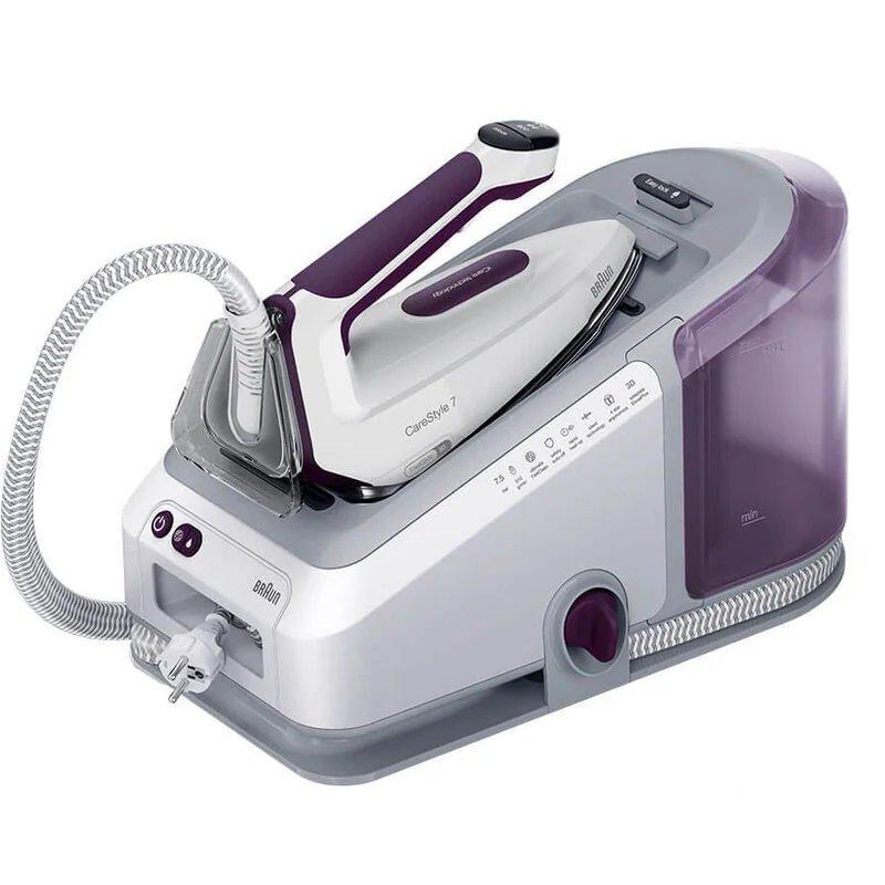IS 7266 VI, Dampfbügelstation CARESTYLE 7 2.700 W, violett, Dampfstoß 550 g, 7,5 bar, variabler Dampfstoß 160 g/min, Pro Steam, 2,0 l herausnehmbarer Wassertank,