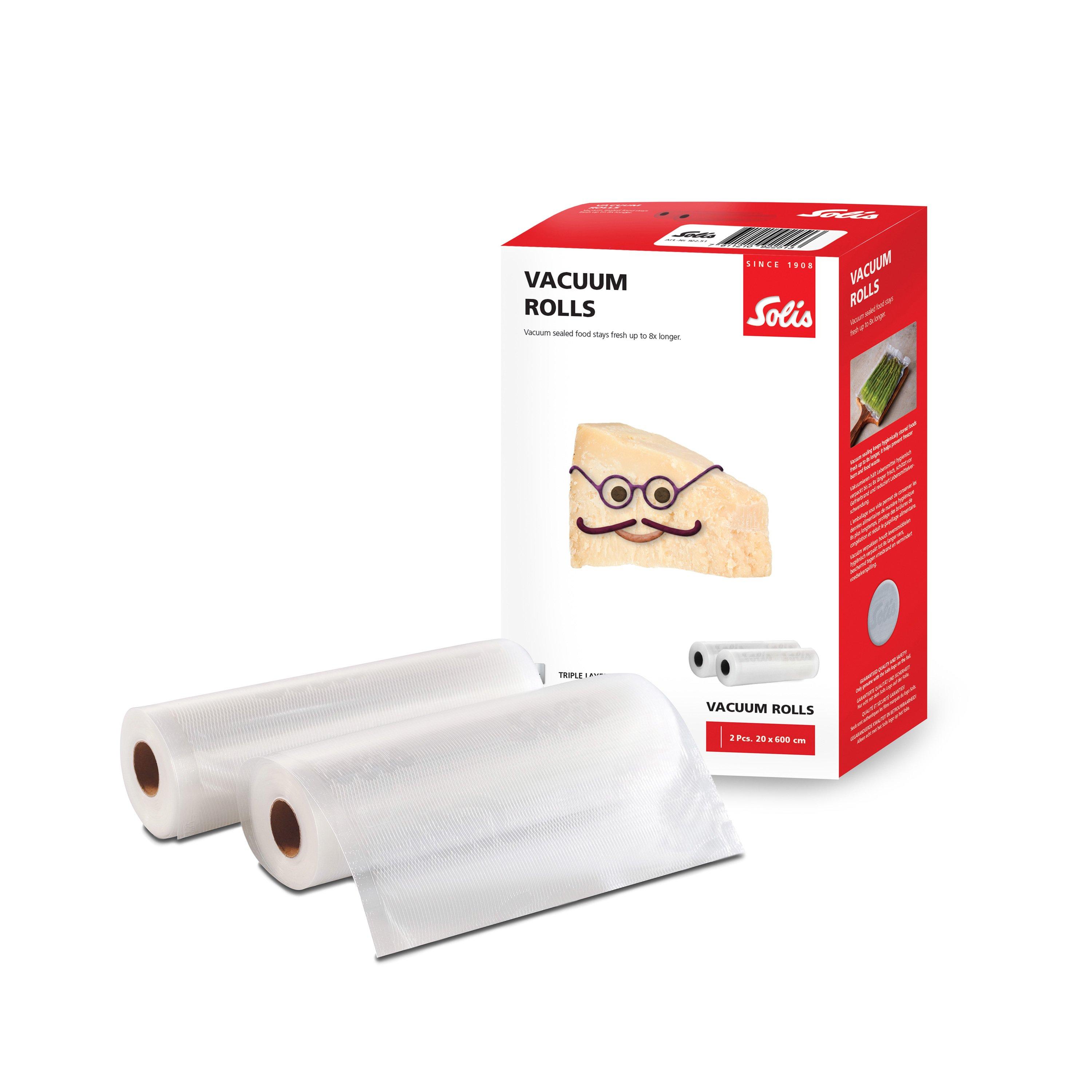 S0108, Vakuumierfolien 2 Rollen 20x600 cm transparent