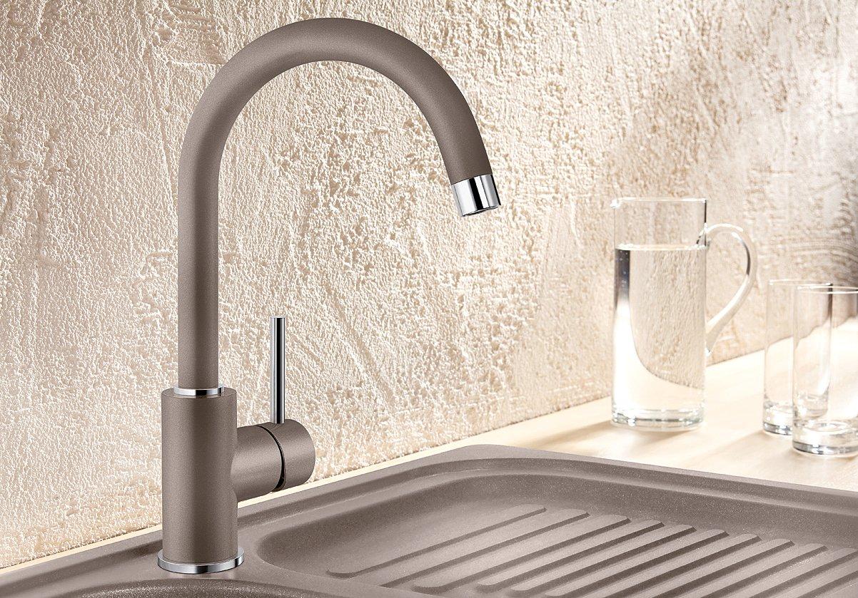 BLANCO MIDA, Küchenarmaturen, SILGRANIT-Look, Hochdruck, silgranitschwarz