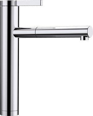 BLANCO LINEE-S, Küchenarmaturen, metallische Oberfläche, Hochdruck, chrom
