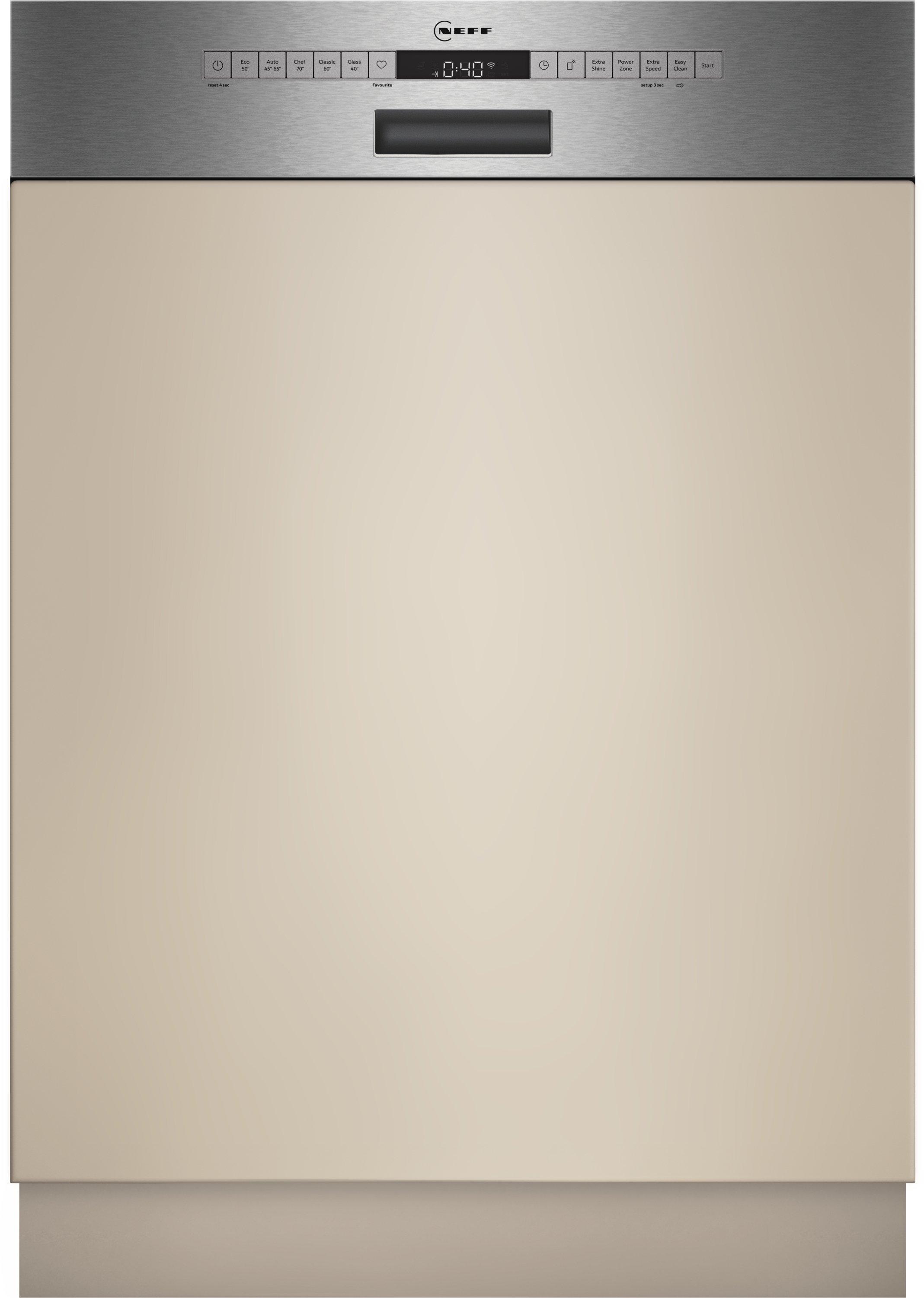 S147YCS03E, INTEGRIERT, Home Connect; 14 Maßgedecke; EEK: A; 9,5 Liter Wasserverbrauch; Geräusch: 44 dB; Zeolith; 6 Programme & 5 Sonderfunktionen; Aqua- und Bela