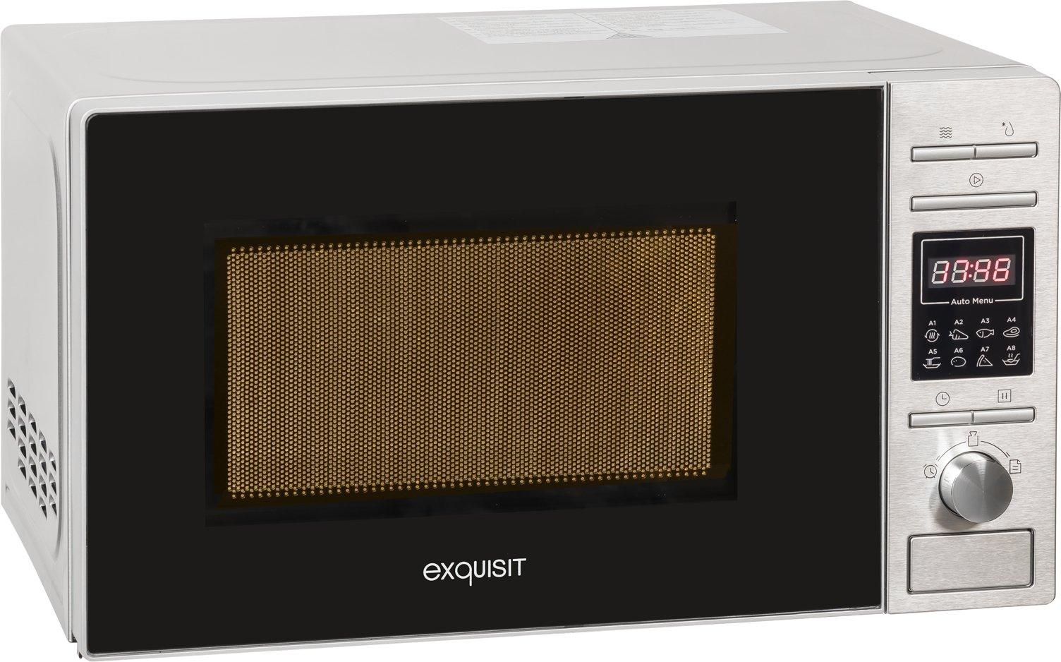 MW 820 DI, Mikrowelle 700 W, Standgerät, Volumen Garraum: 20 l, Autokoch-Programme: 8, Drehteller Ø: 255,0 mm, Garraum: Lackiert, Front: Inox, Glas