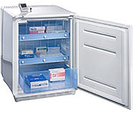 DS 601 H, lautloser Absorberkühlschrank speziel für Arzneimittel, Kunststoffschubladen, LED Innenbeleuchtung, Türverriegelung