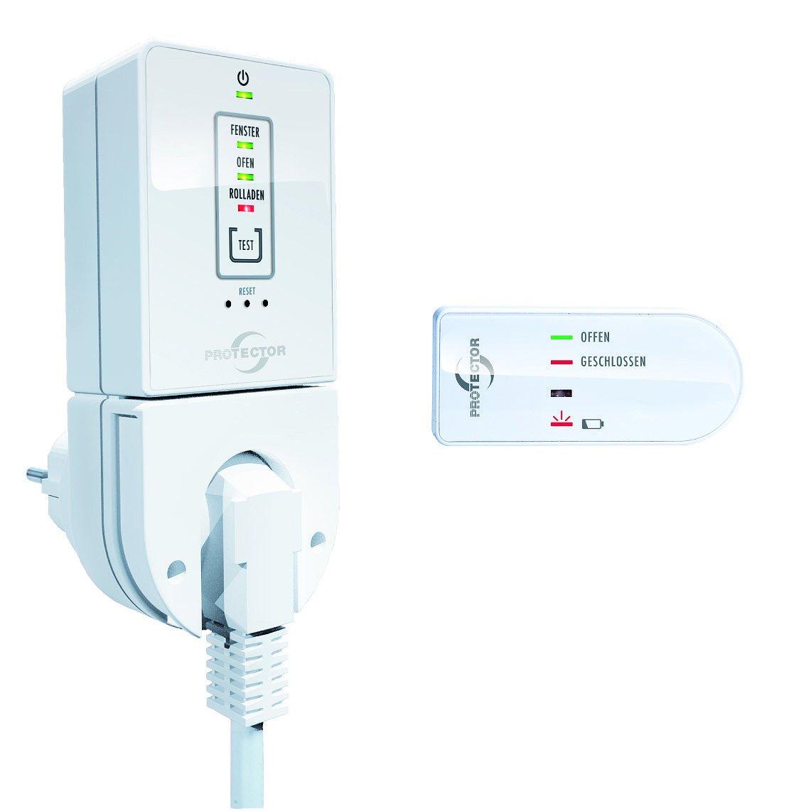 AS-7020, Funk Abluftsteuerung mit kabelloser Minieinheit in weiß+braun mit DIBT
