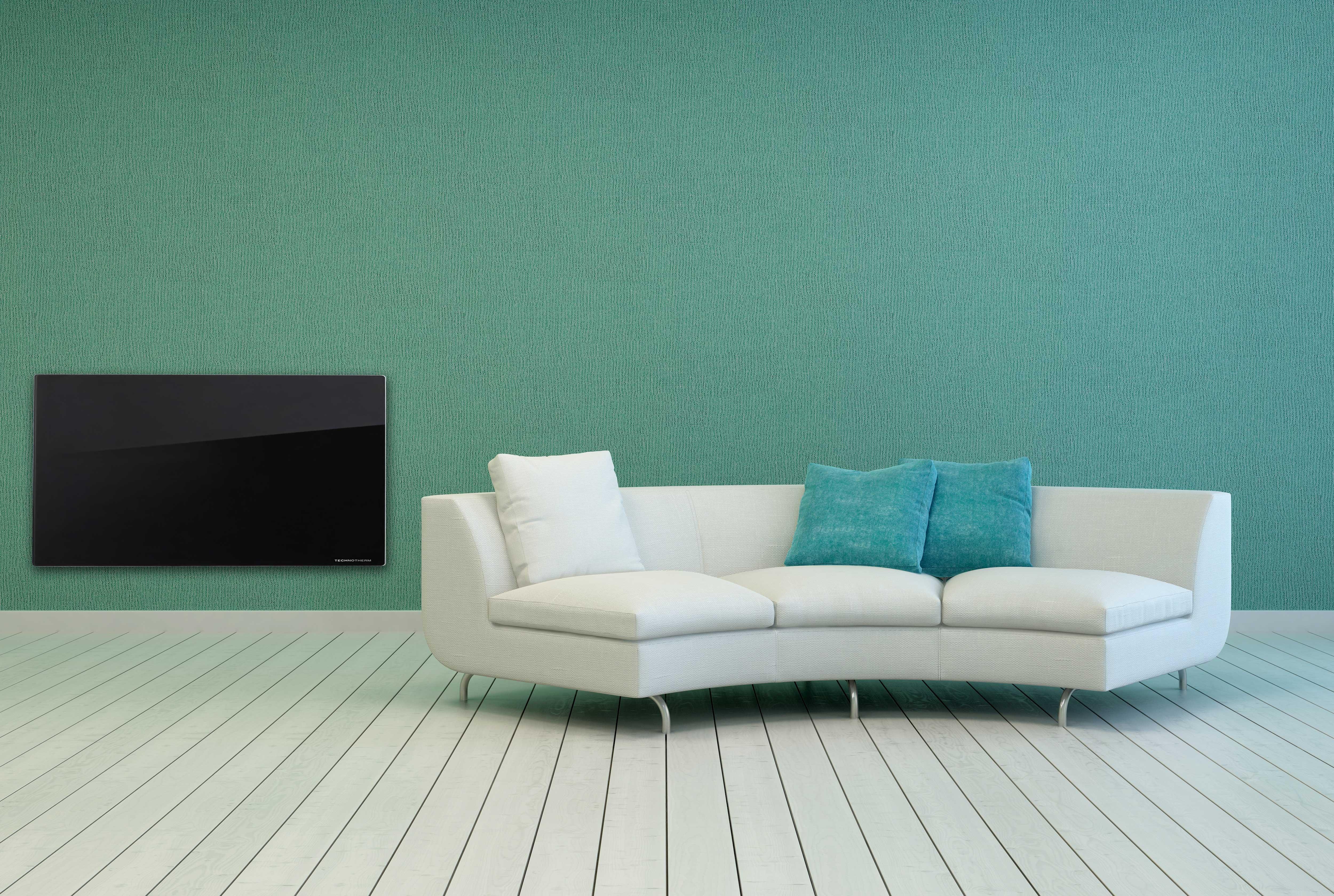 Design-B 950, Infrarotstrahlungpaneele Design-B 950 Frontseite schwarz, Glas