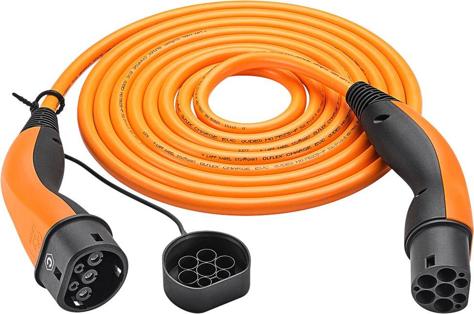 61797, HELIX® Ladekabel Typ 2, bis zu 7,4 kW, 5 m, Orange