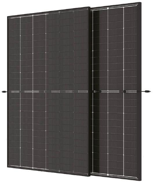 Vertex S+ 445W Bifazial, Monokristallines Bifazial Doppelglas-Photovoltaik-Modul mit schwarzem Rahmen und transparenter Zwischenfolie. 120 Drittelzellen. N-Type, Bifazial