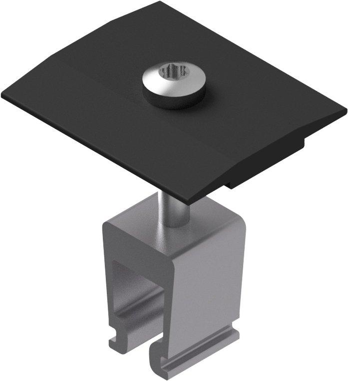 22625, Mittelklemme MSP-PR-MCB 28-50mm schwarz RAL 9005