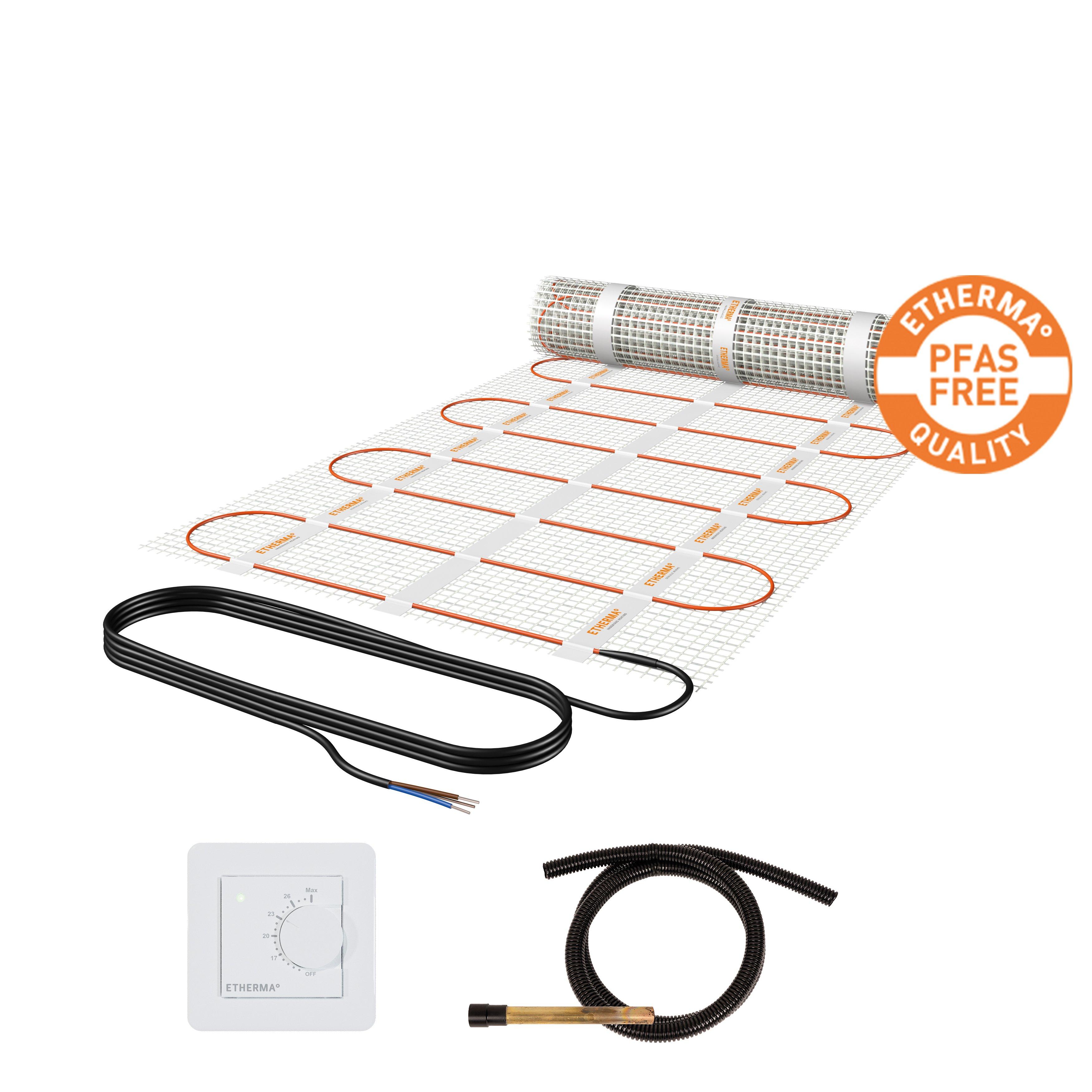 SET-eFLOOR-PRO-S-150-200, Netzheizmattenset, 1.0m2, 50x200cm, PFAS frei, inkl. eBASIC, 150W, 230