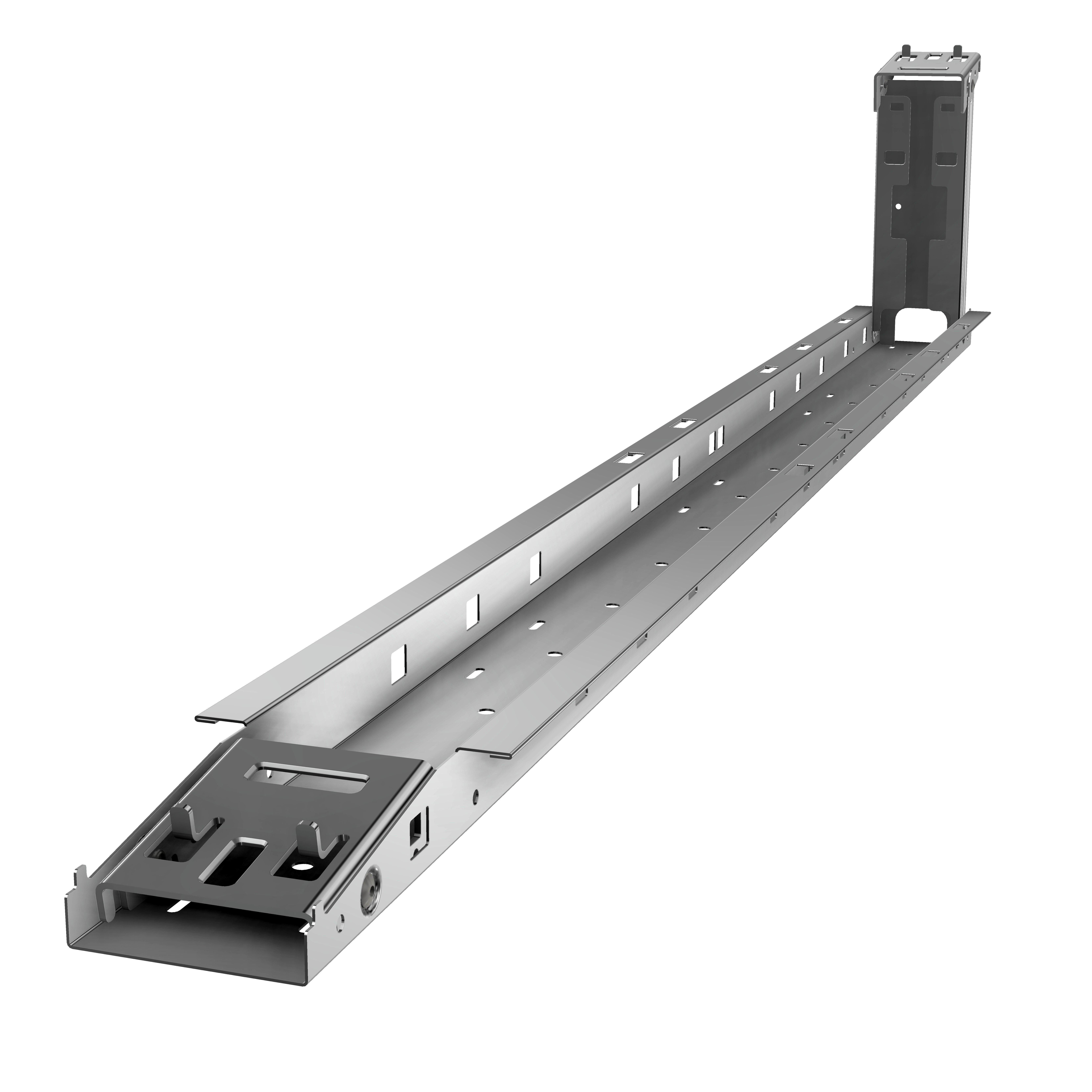 22300-00, Basic Frame als zentrales Bauteil des SL Fast Flat Systems für Flachdächer, ZM430, werkzeuglos montierbar, für Modulbreiten bis 1184 mm.