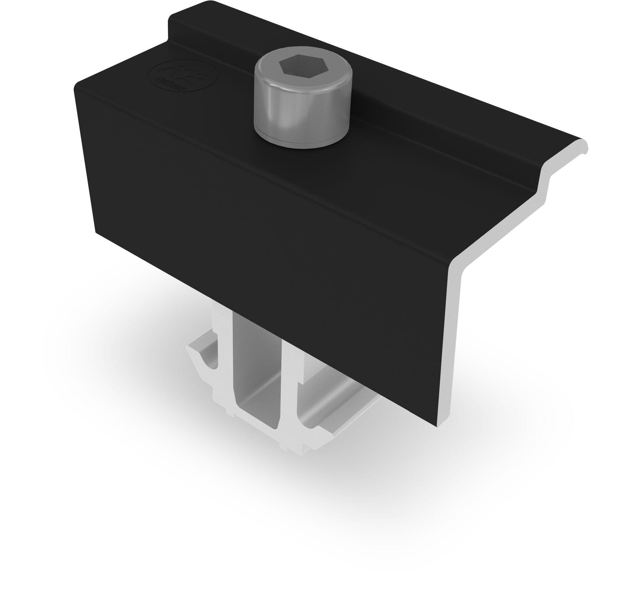 DomeClamp EC Black Set 30-50, Endklemmen Set 30-50 mm, schwarz eloxiert