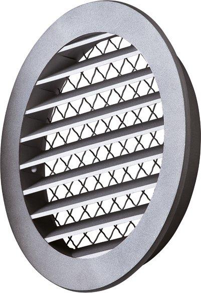 MGR 160 alu, Außengitter MGR 160 alu rund, für Rohr DN160