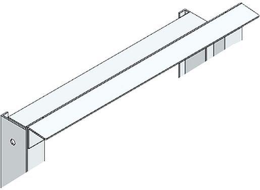 Regenleiste für UM-Türrahmen Breite A aus Aluminium