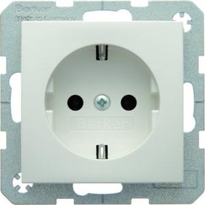 SCHUKO-Steckdose S.1/B.1/B.3/B.7 - polarweiß/ matt