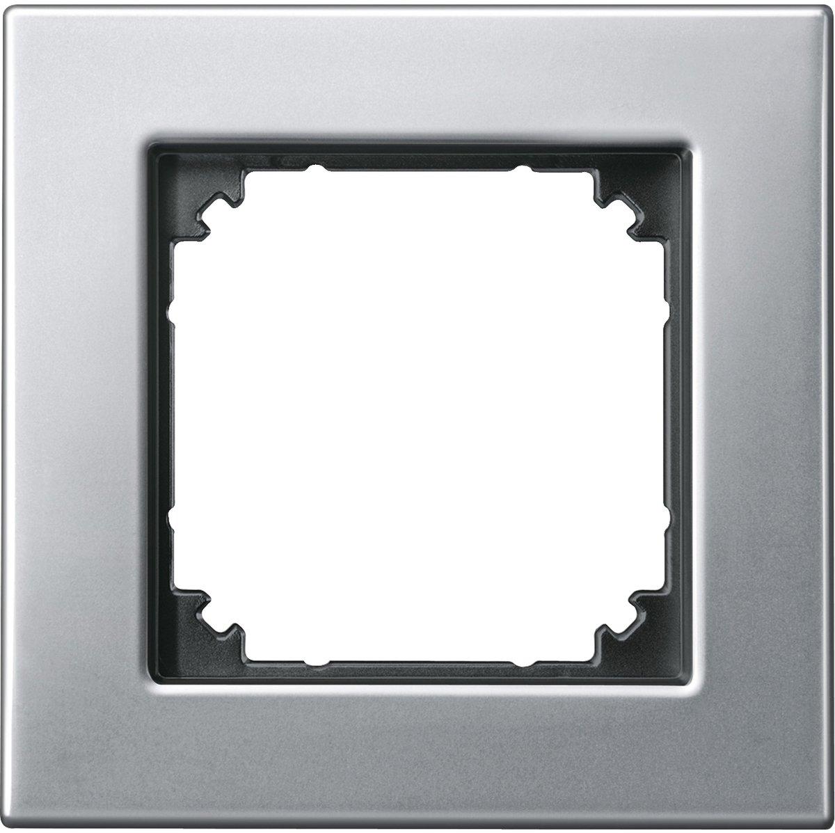 Abdeckrahmen 1-fach Platinsilber -Metallrahmen