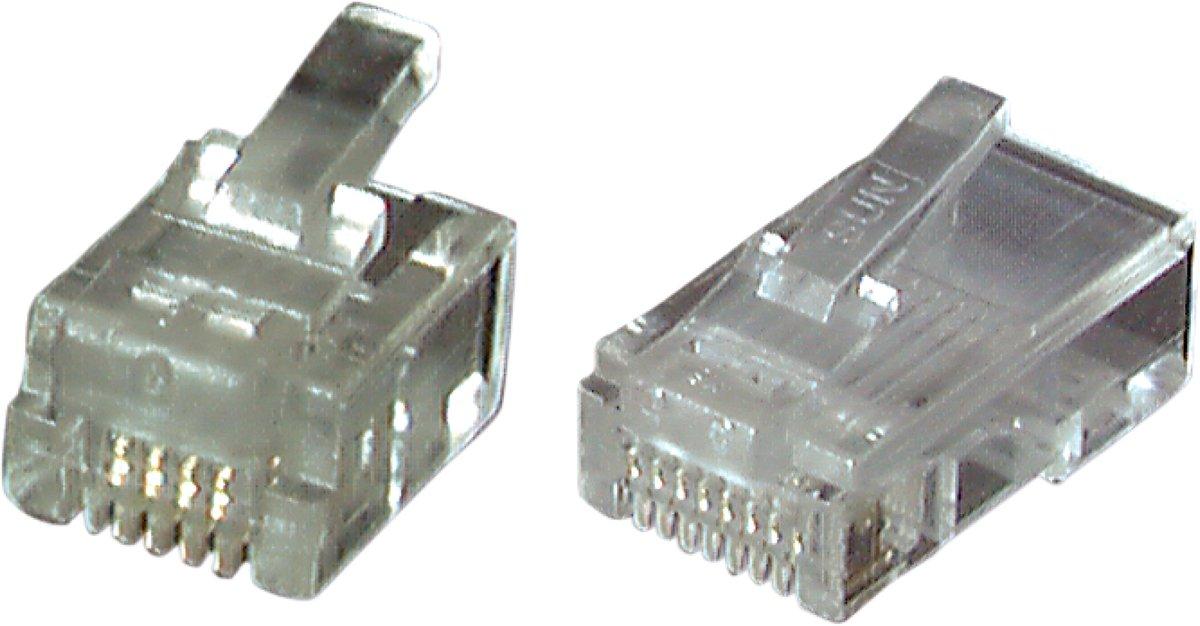RJ Modular Stecker für Modularflachkabel 6polig mit 4Kontakte