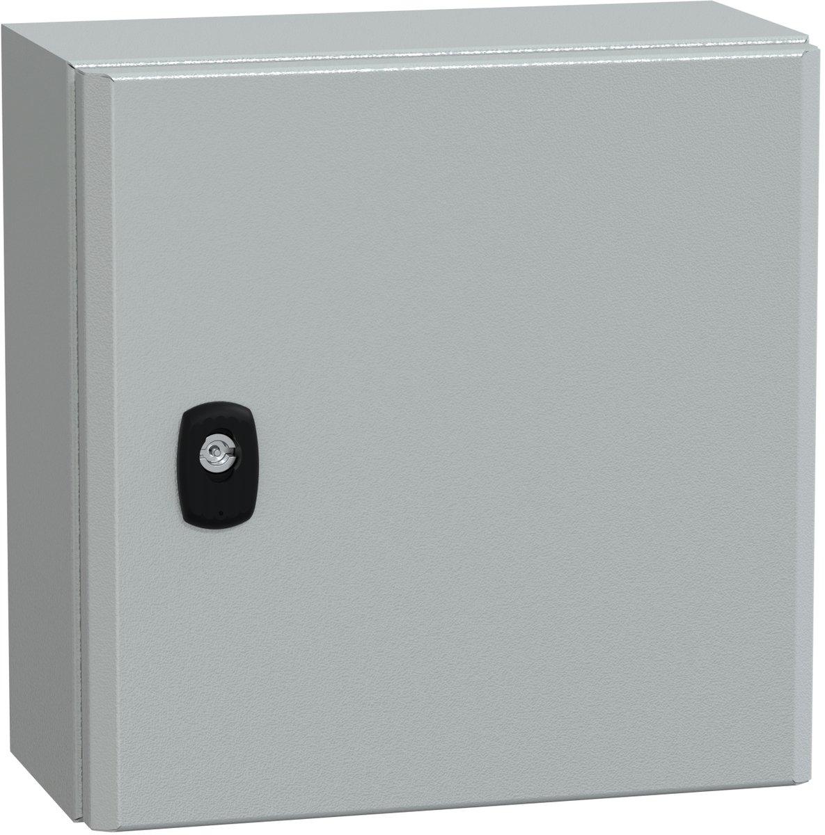 S3D Wandschrank Stahlblech mit Volltür mit Montageplatte H300 x B300 x T150 mm