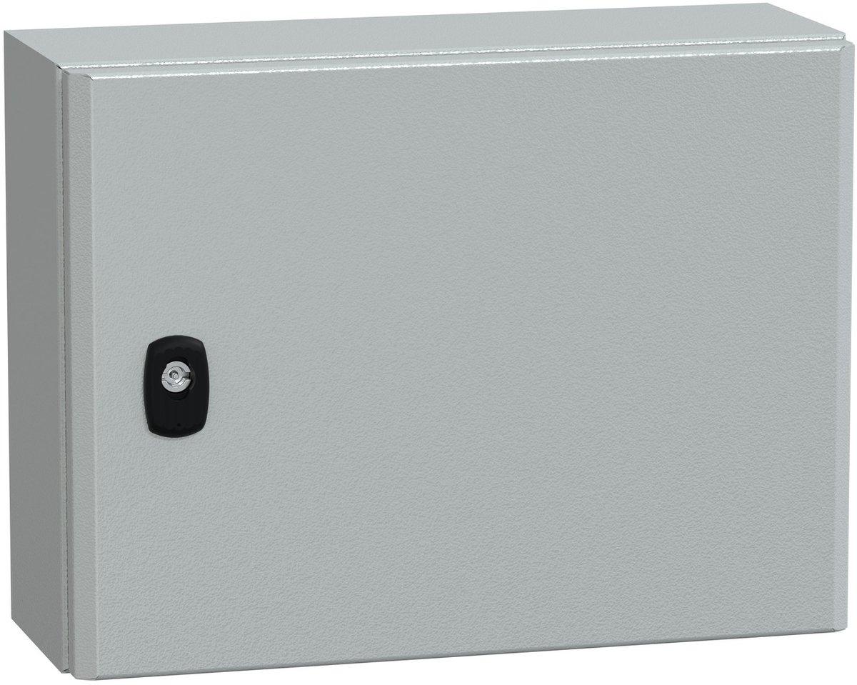 S3D Wandschrank Stahlblech mit Volltür mit Montageplatte H300 x B400 x T150 mm