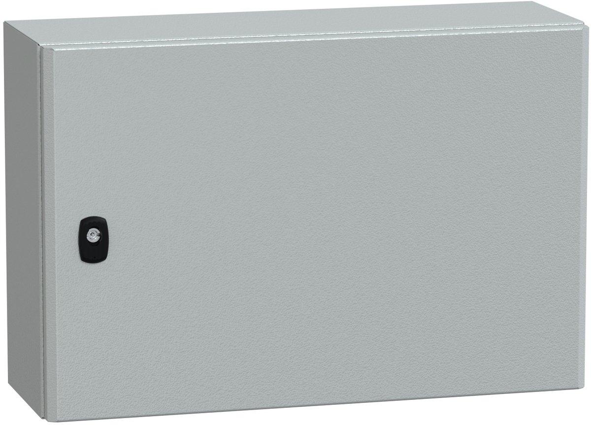 S3D Wandschrank Stahlblech mit Volltür mit Montageplatte H400 x B600 x T200 mm