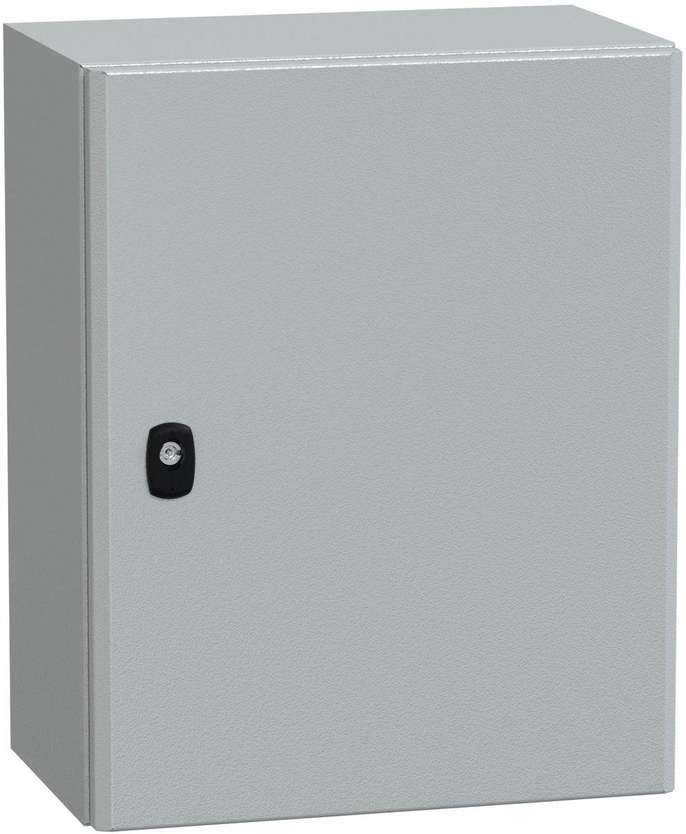 S3D Wandschrank Stahlblech mit Volltür mit Montageplatte H500 x B400 x T250 mm