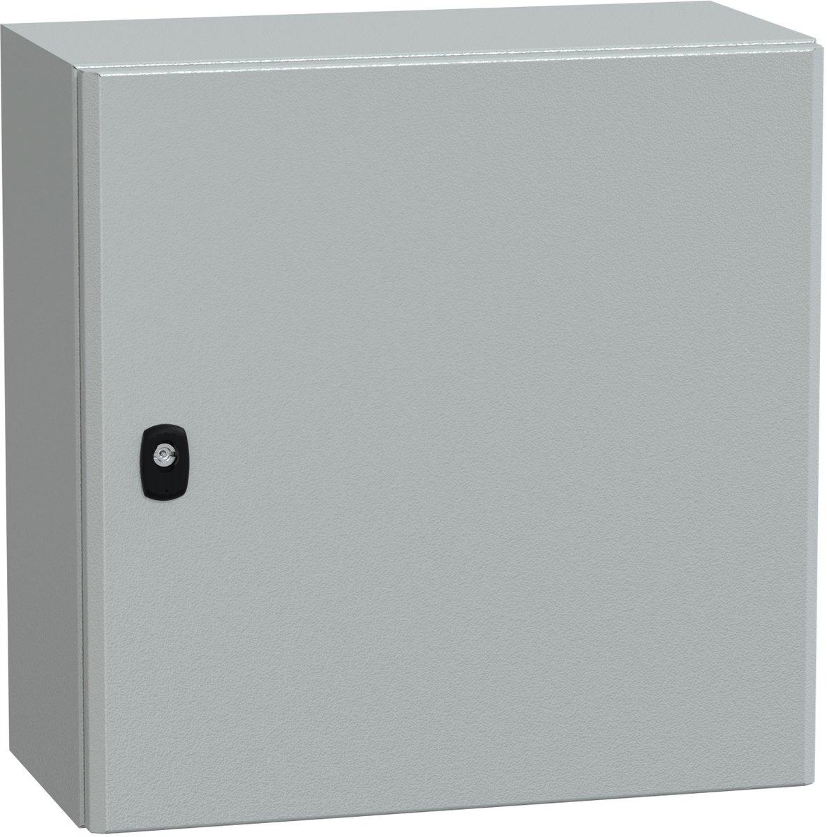 S3D Wandschrank Stahlblech mit Volltür mit Montageplatte H500 x B500 x T250 mm