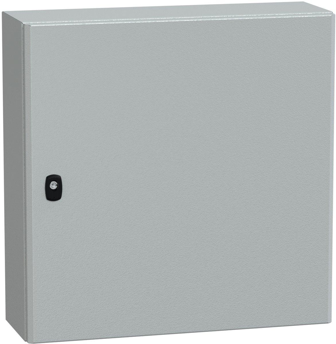 S3D Wandschrank Stahlblech mit Volltür mit Montageplatte H600 x B600 x T200 mm