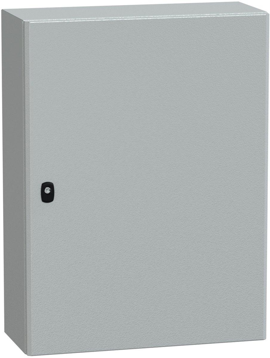 S3D Wandschrank Stahlblech mit Volltür mit Montageplatte H800 x B600 x T250 mm