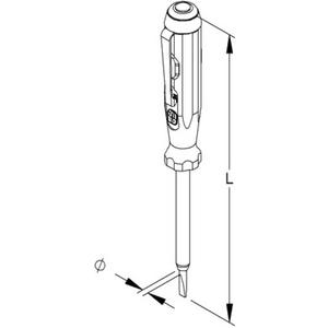 Spannungsprüfer 151 1-polig gelbtransparent 3,5 x 65 mm
